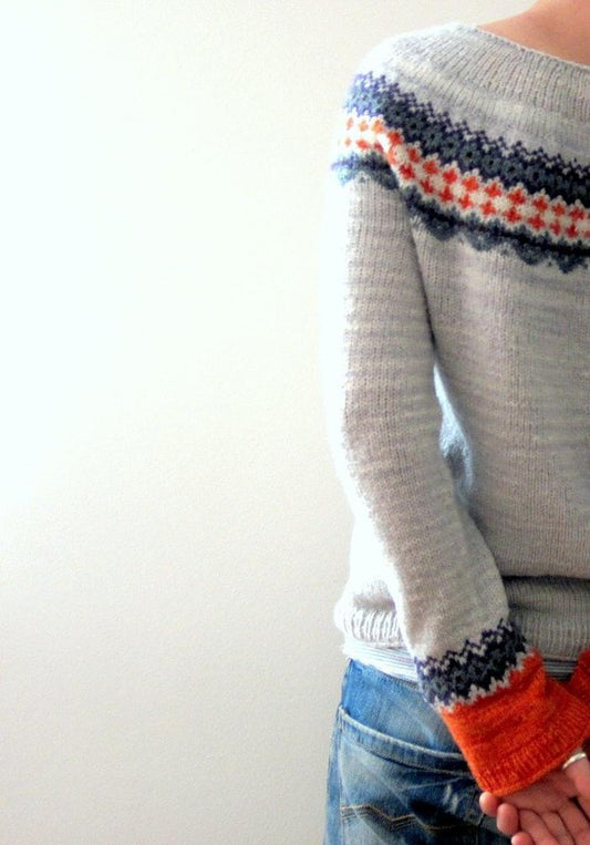 Jersey gris de corte recto para mujer, fácil de llevar | Ideal para otoño/invierno