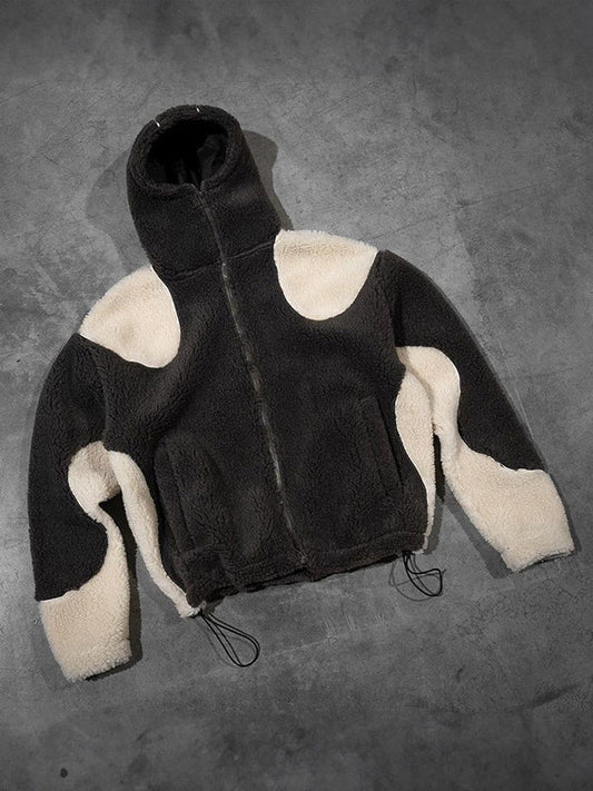 Vintage Multi Color Polar Fleece Oversized Long Sleeve Hoodie