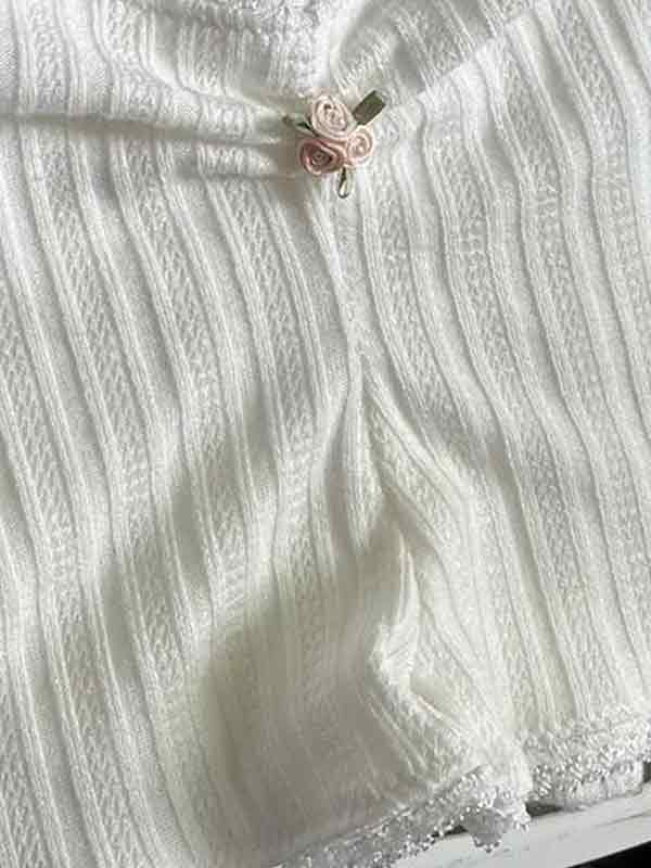 Lace Patchwork Pleated Two Piece