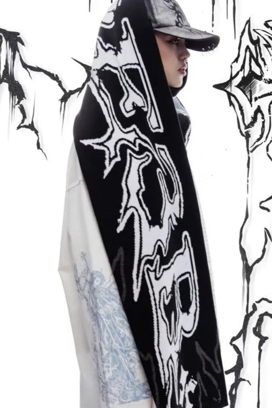 Unisex Streetwear Vintage Warm Knit Scarf