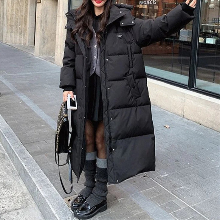 Reversible Long Hooded Parka Coat