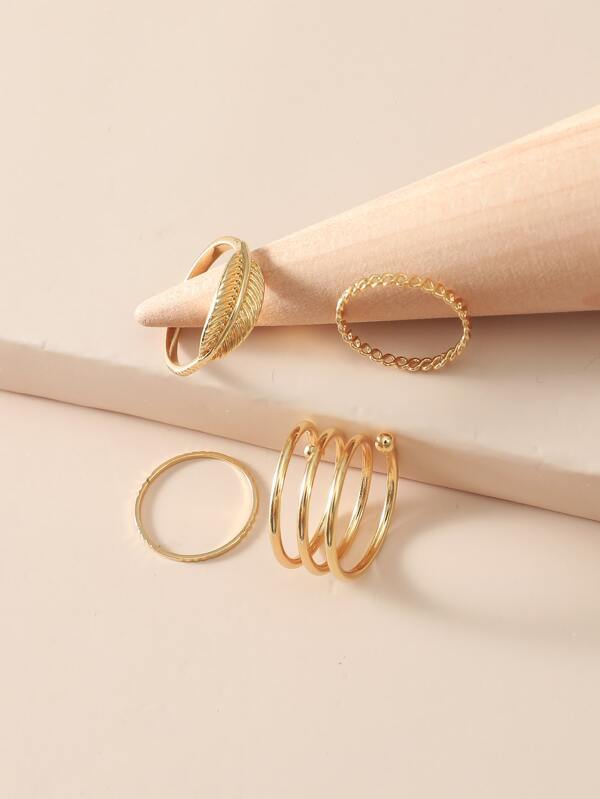 4pcs Minimalist Ring for Women