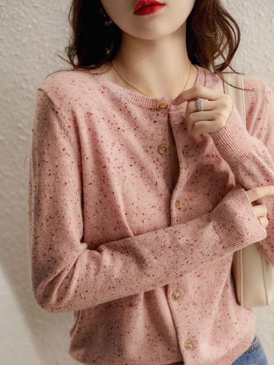 Olivia Casual Crew Neck Knitted Cardigan