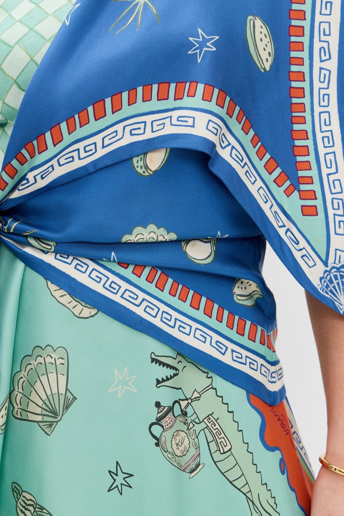 Surrealist Summer Scarf Midi Dress