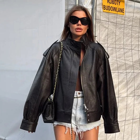 Elastic Hem Oversized Jacket