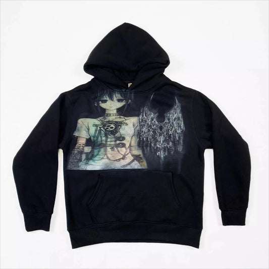 Y2K Grunge Emo Aesthetic Hoodie