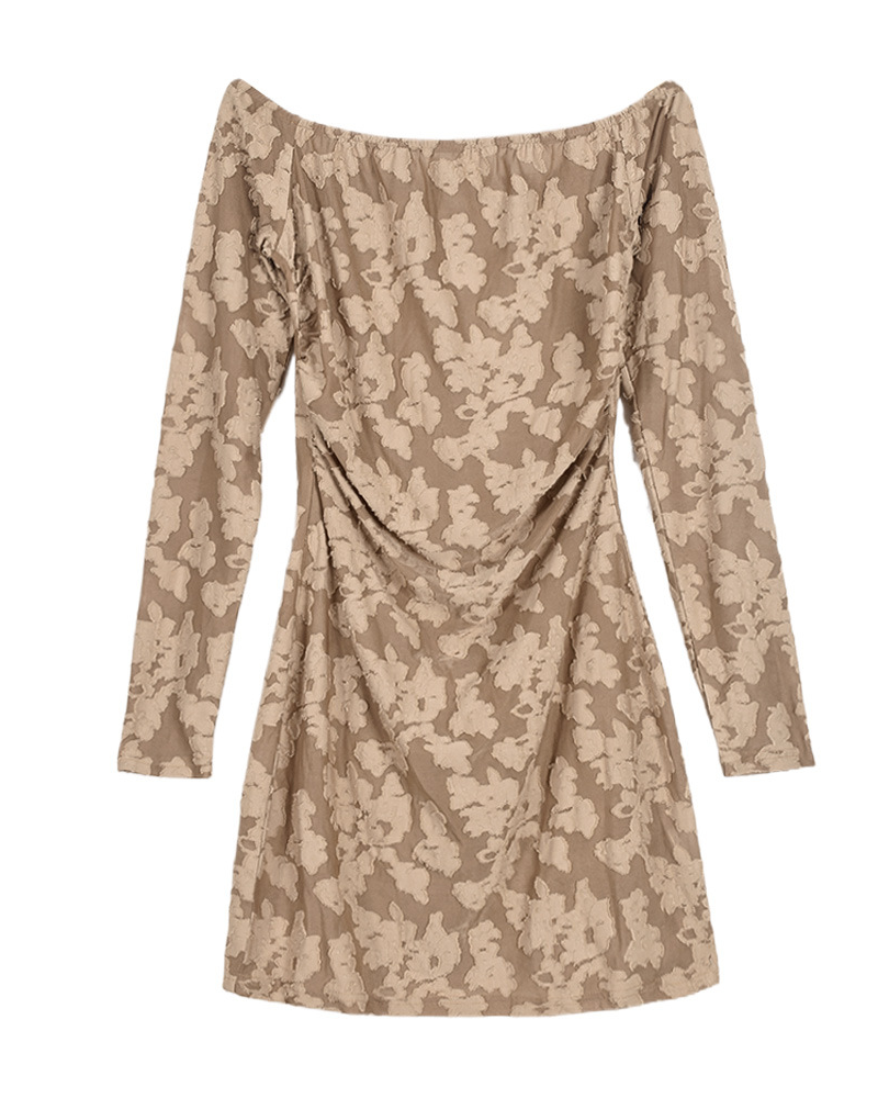 High Elastic 3D Dimensional Flower Hollowed-Out Dress
