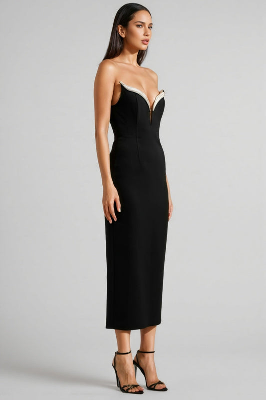 Floyd Strapless Crystal Embellished Midi Dress