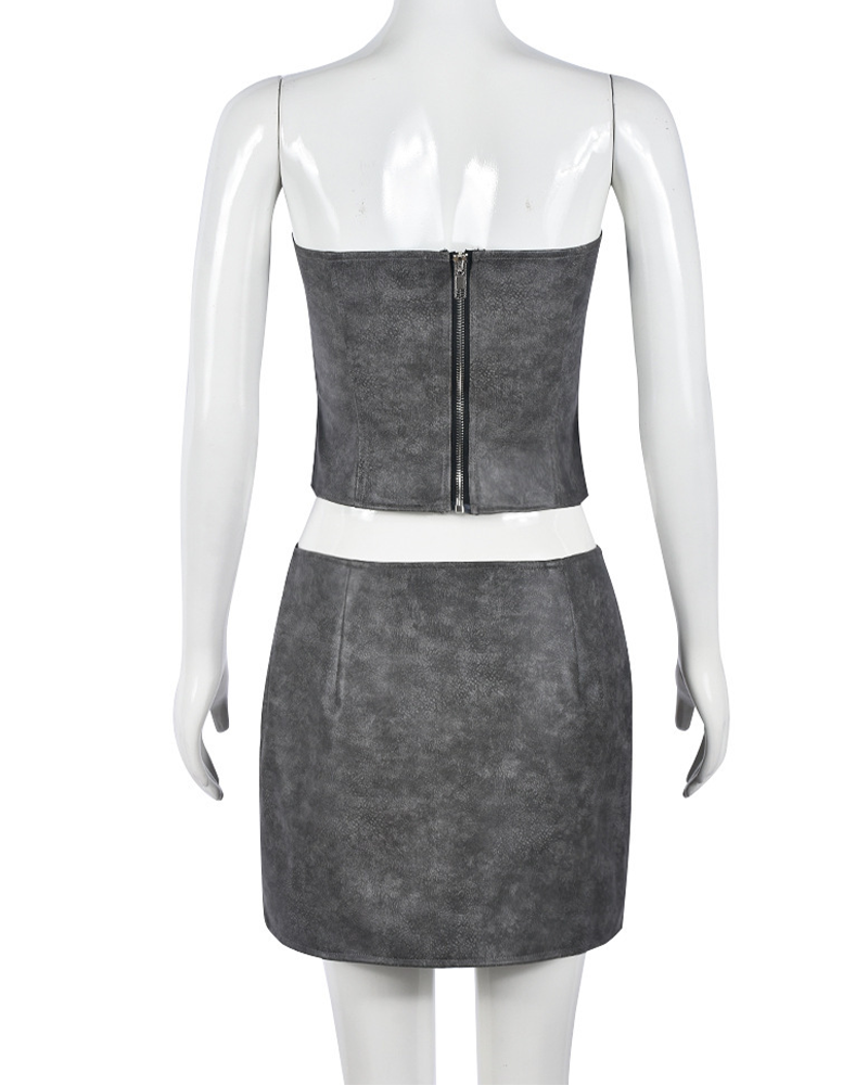 Skinny Bottom Line Dress Set
