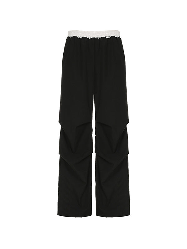 Street Color Contrast Cargo Pants