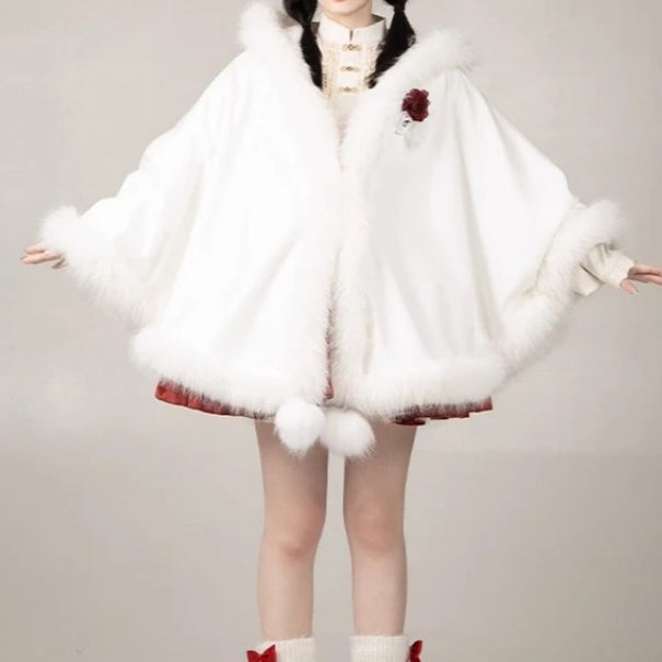 Short Hooded Cardigan Cloak