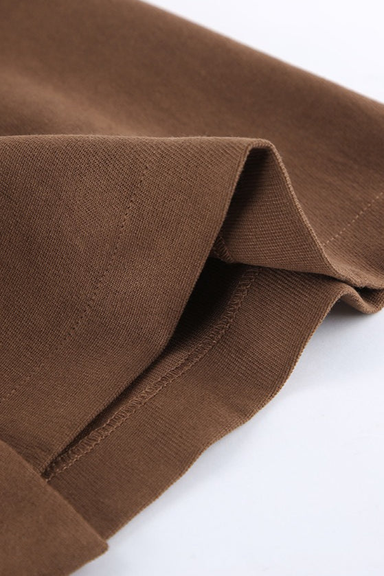 Brown Tweed Two Piece Blazer Skirt Set