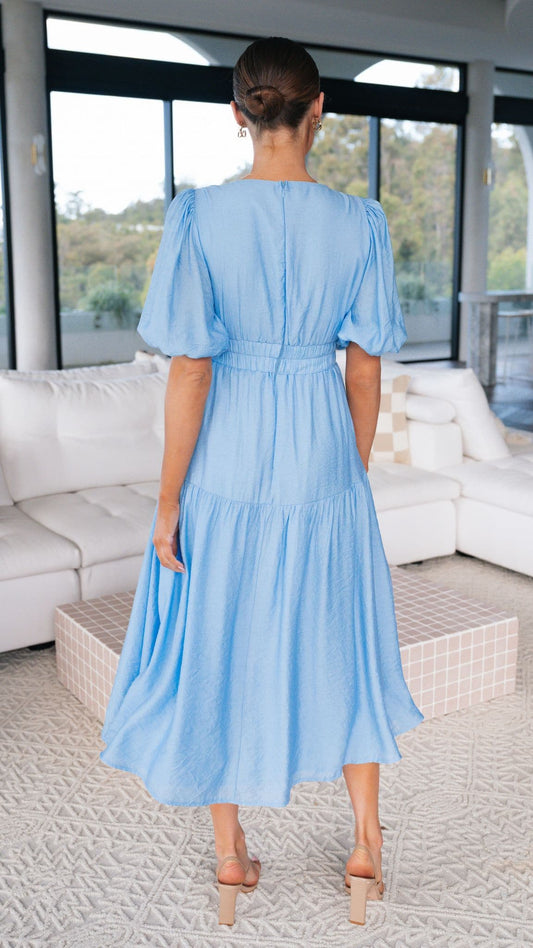 Erin Midi Dress - Blue