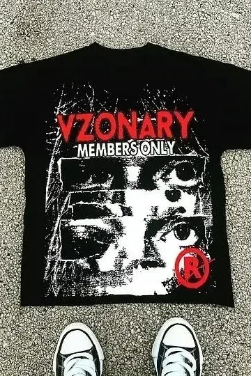 Trendy Harajuku Horror Print Short Sleeve T-shirt