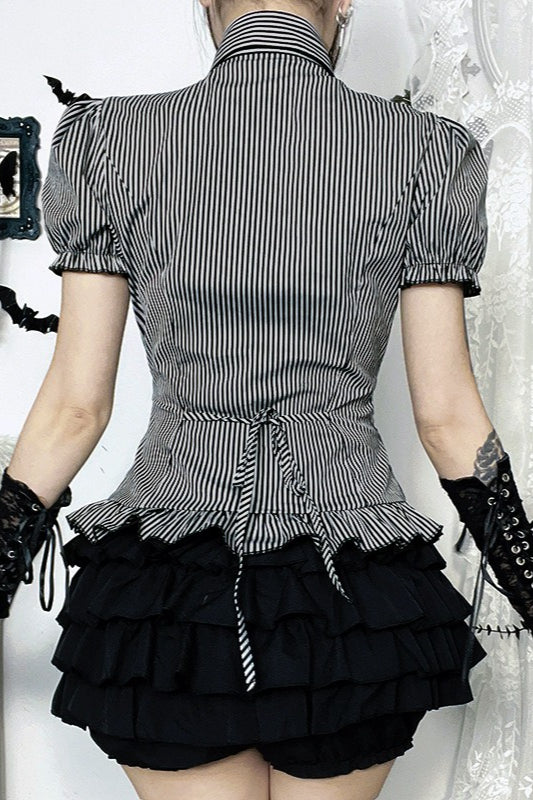 Dark Academia Slim Fit Blouse