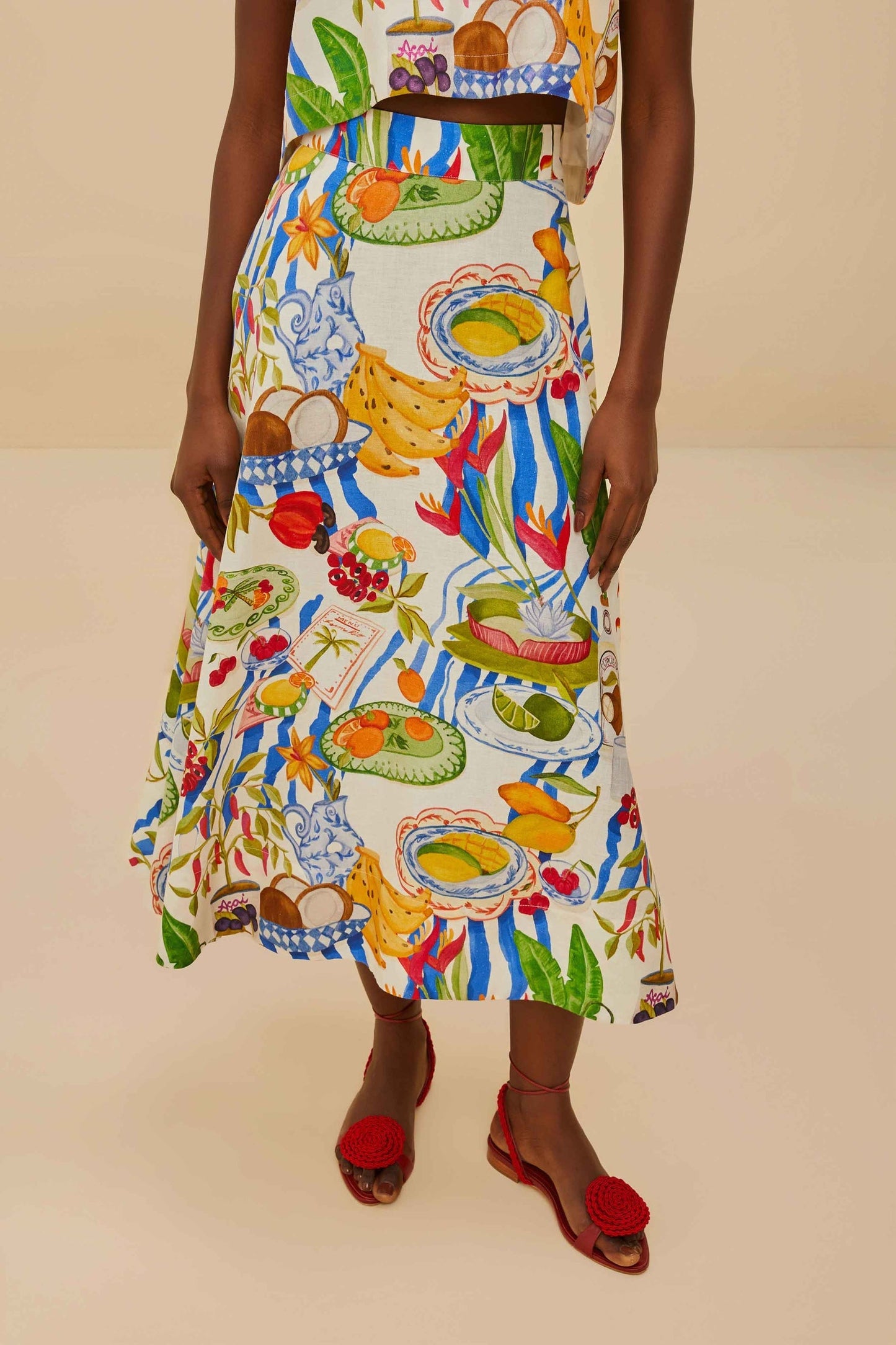 Conjunto de falda de color frutal Holiday Joy