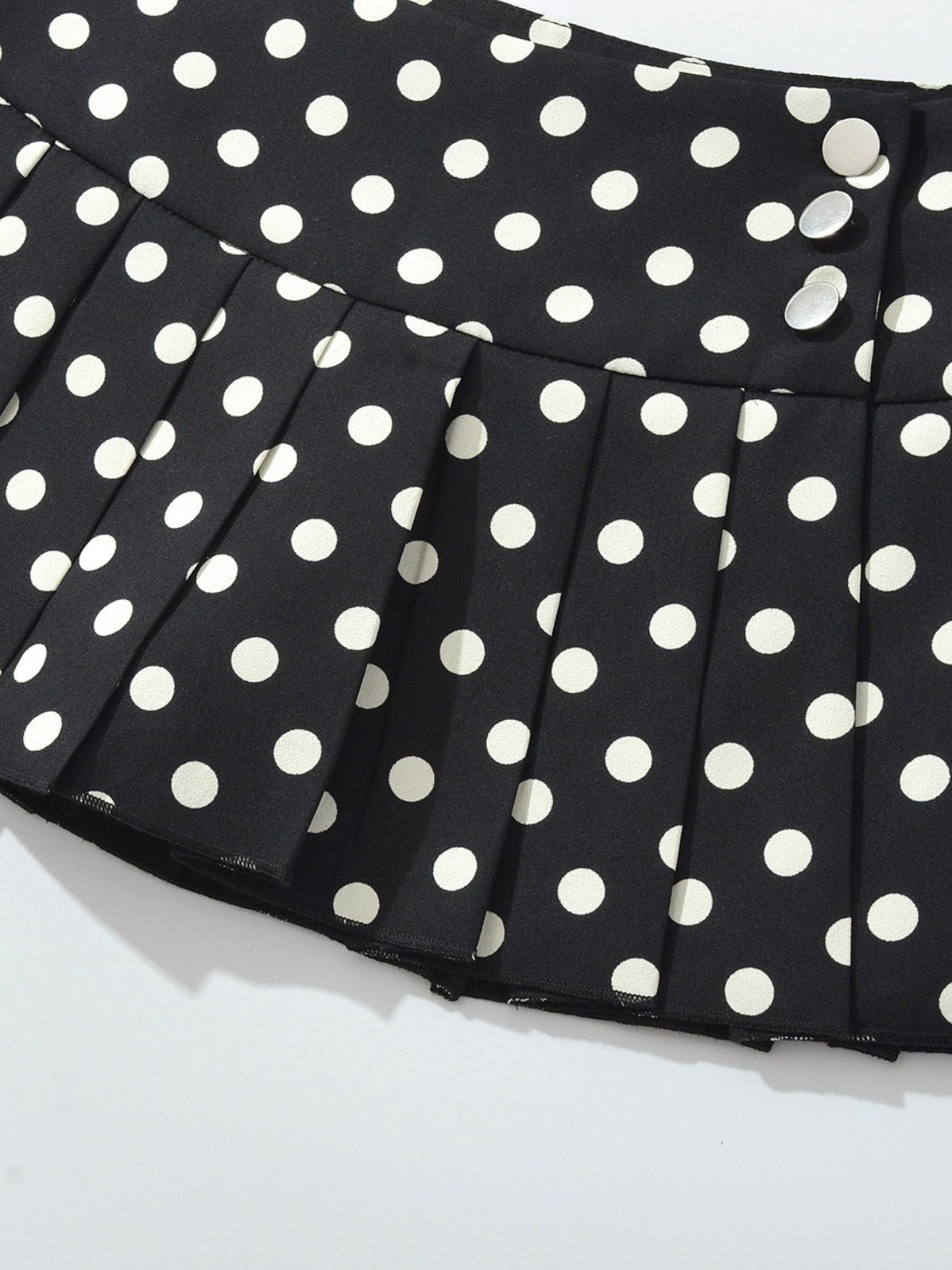 Retro Polka Dot High-Waist Skirt
