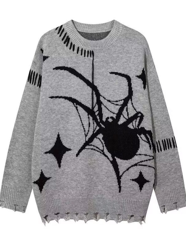Vintage Distressed Punk Slouchy Knit Sweater