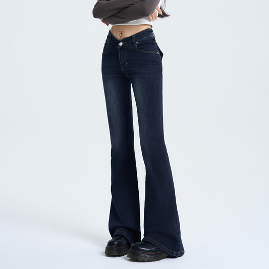 Zip-up button pocket low rise jeans | Baggy Low Rise Jeans | Festival Outfits Women