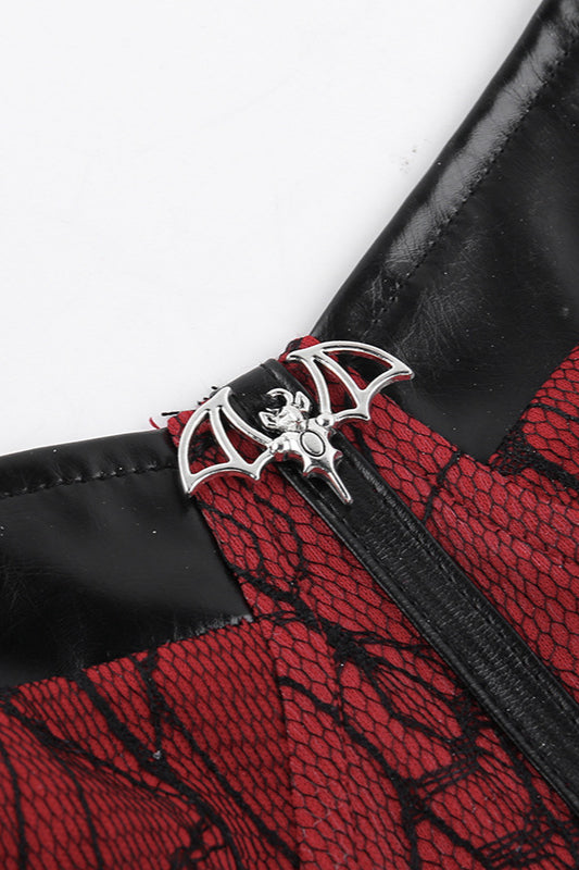 Leather Splice Gothic Cami Corset