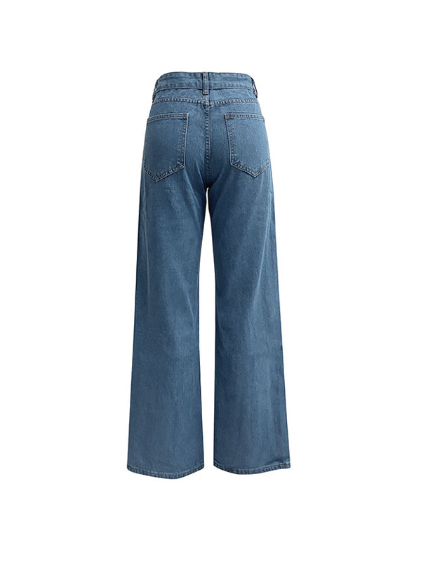 Vintage Wash Elastic Boyfriend Jeans