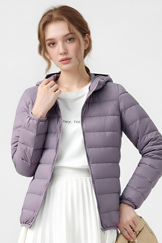 Lightweight Slim Fit Hooded Puffer Jacket