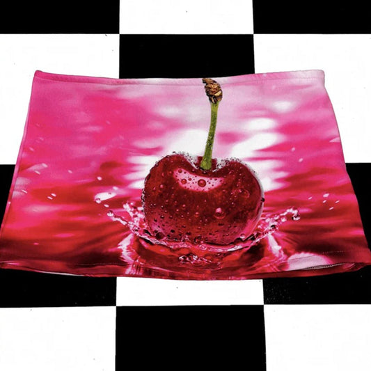 Y2K Clownfish Print Low-Waist Mini Skirt