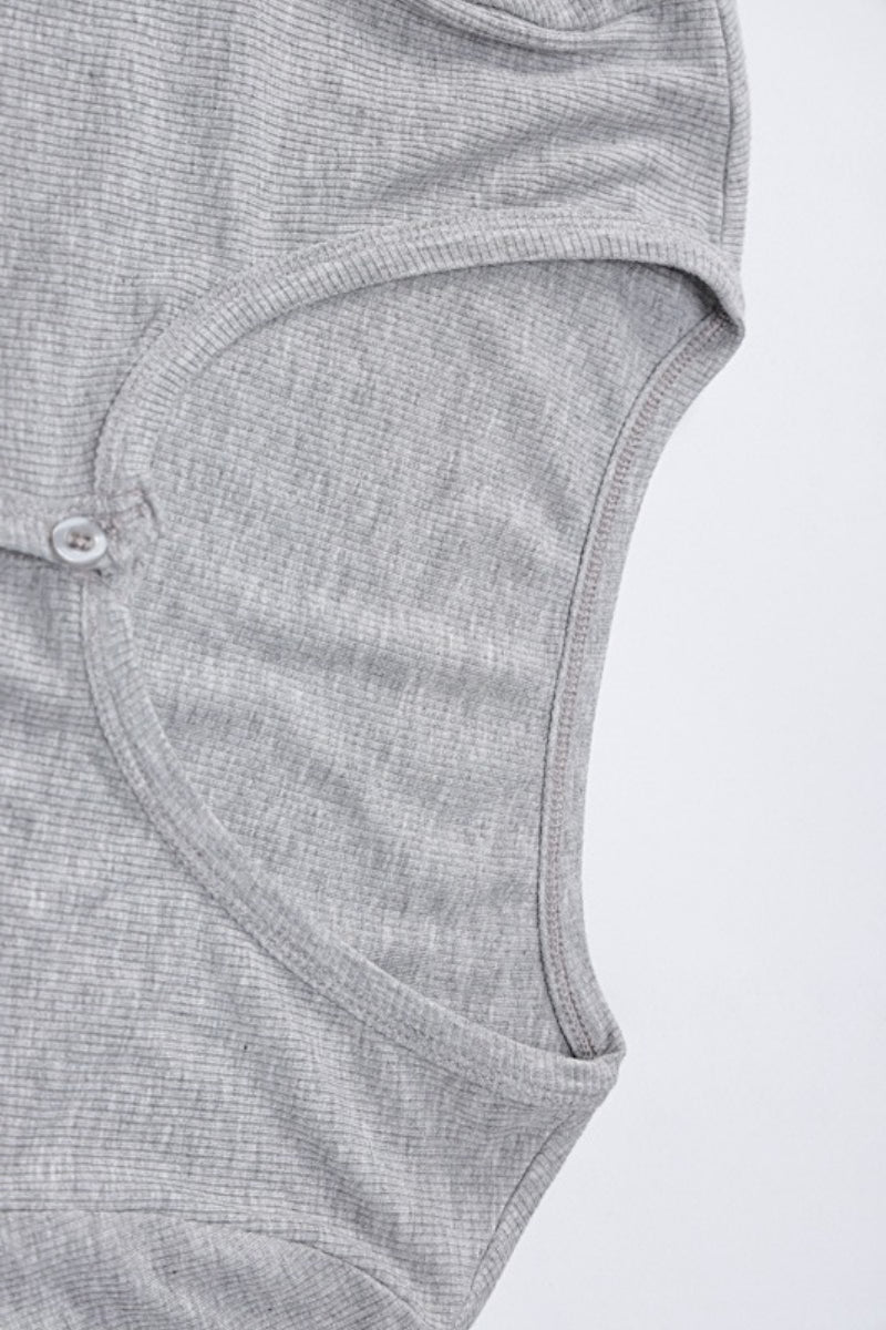 Sexy High Waist Buttoned Slim Cami Top