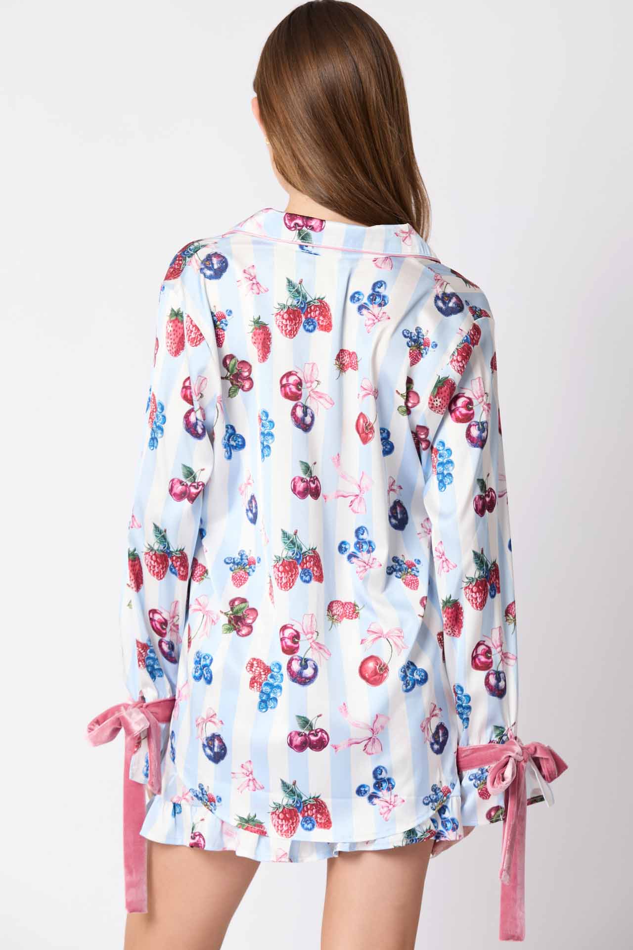 Conjunto de pijama con puños de lazo