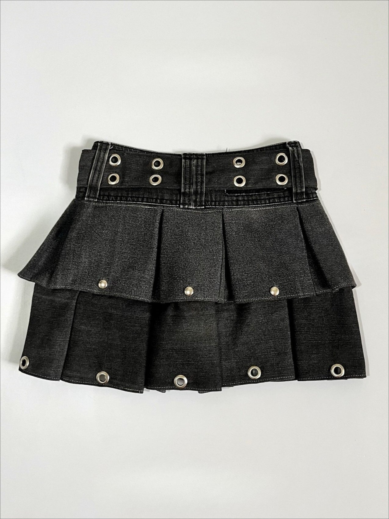 Street Rivet Y2K Denim Mini Skirt