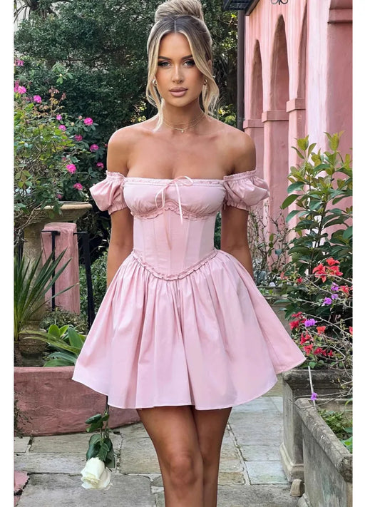 Elegant Sleeveless Tight Pleated Dress For Women Autumn New Sexy Backless Short Skirt Party Club Slim Evening Dress