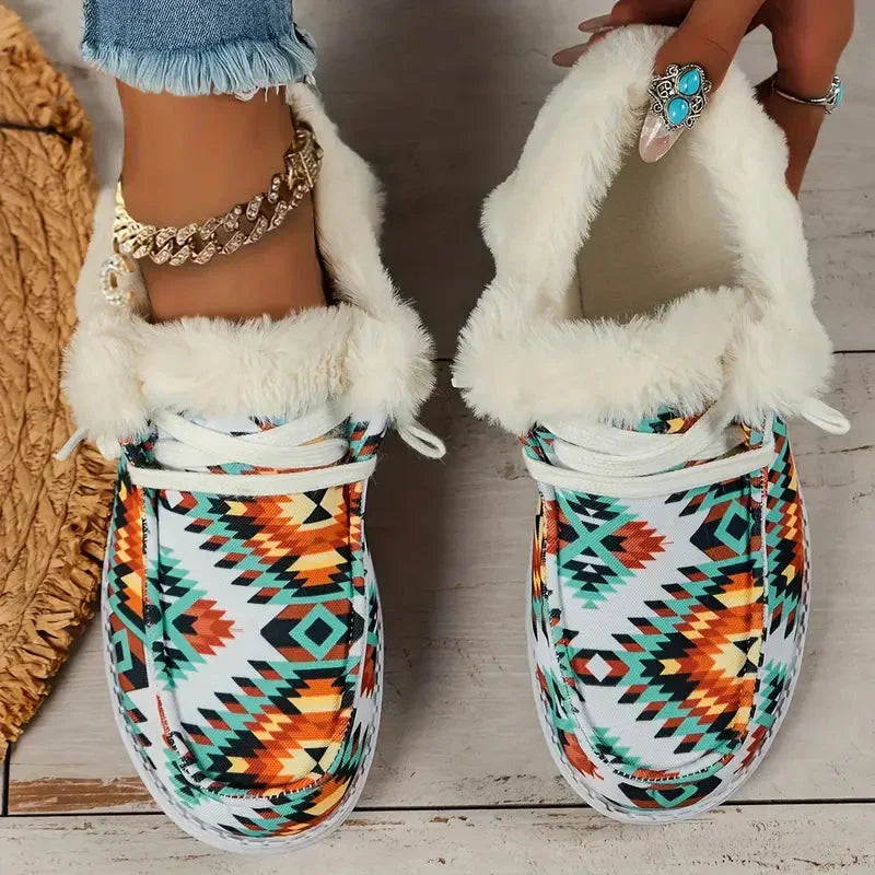 Zapatillas clásicas sin cordones para mujer con forro de felpa | Ideales para el día a día