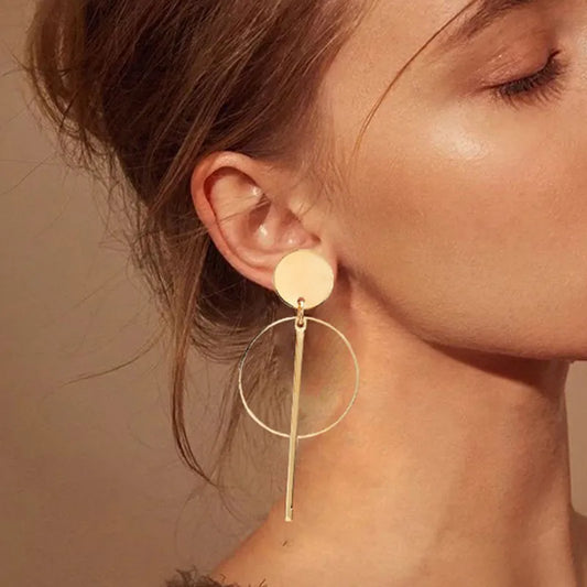 Round Drop Women Gold Simple Jewelry Female Fashion AccessOries Girls Brincos Earring