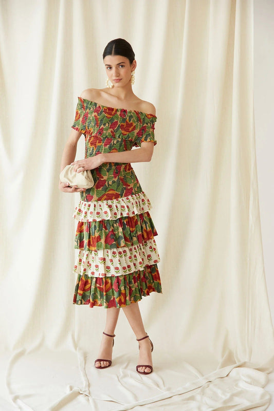 Multicolor May Midi Dress