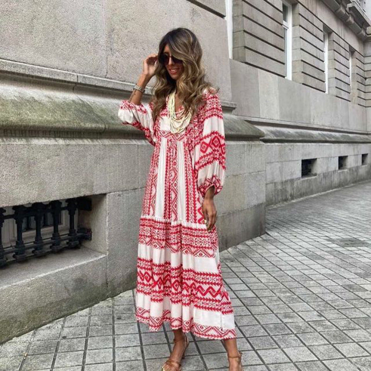 Quinnley - Geometric Maxi Dress for Women