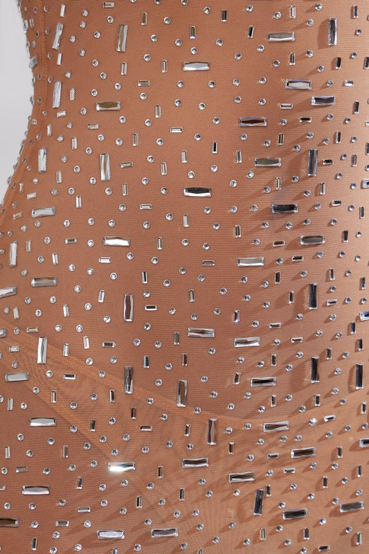 Kaelith - Vestido de noche transparente para mujer