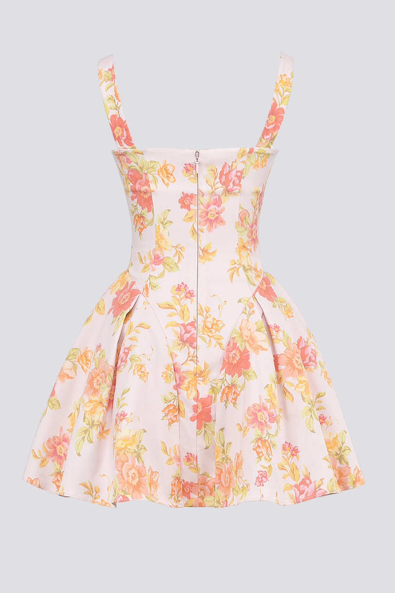 Minivestido con estampado de amapolas de Cynthia Peach