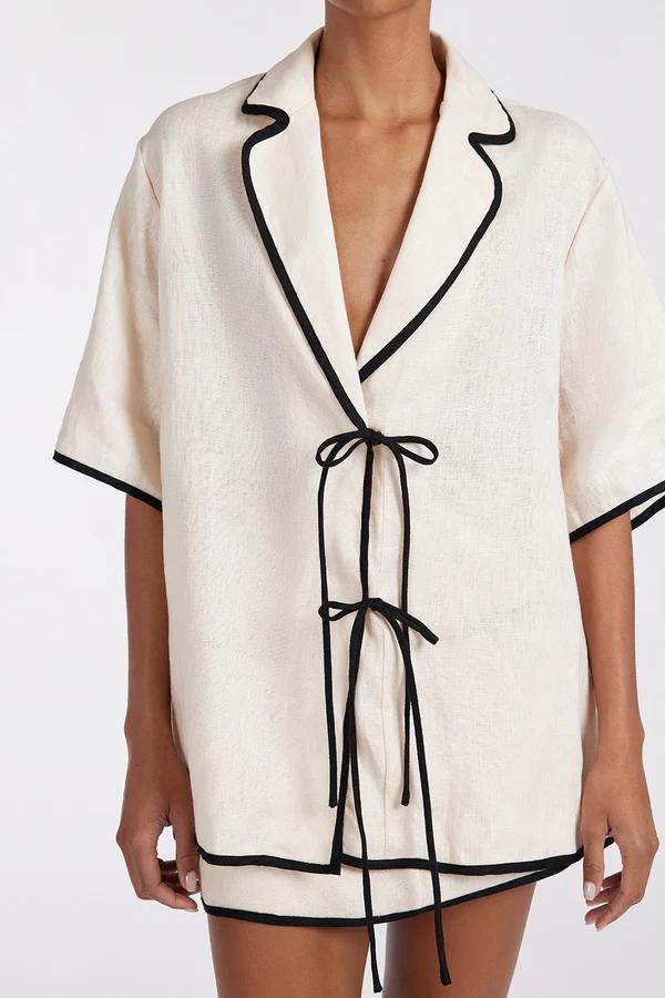 Conjunto de falda color crema noir