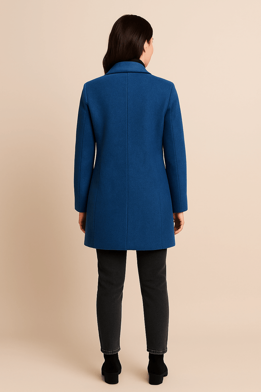 Charlotte High Neck Button Long Coat