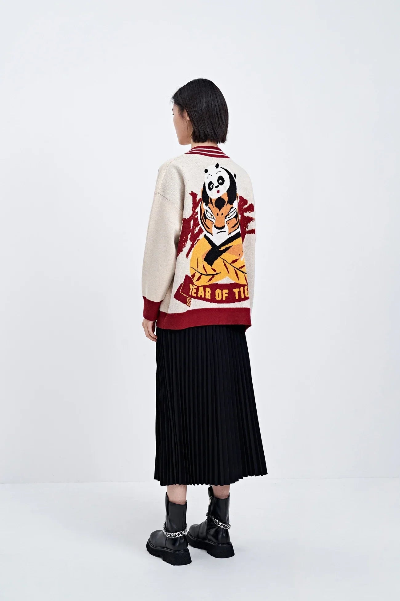 Kung Fu Panda Universal Casual Knitted Cardigan