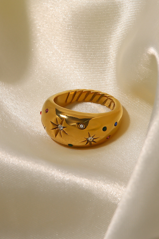 Anillo de diamantes de imitación Euphrasie Sun