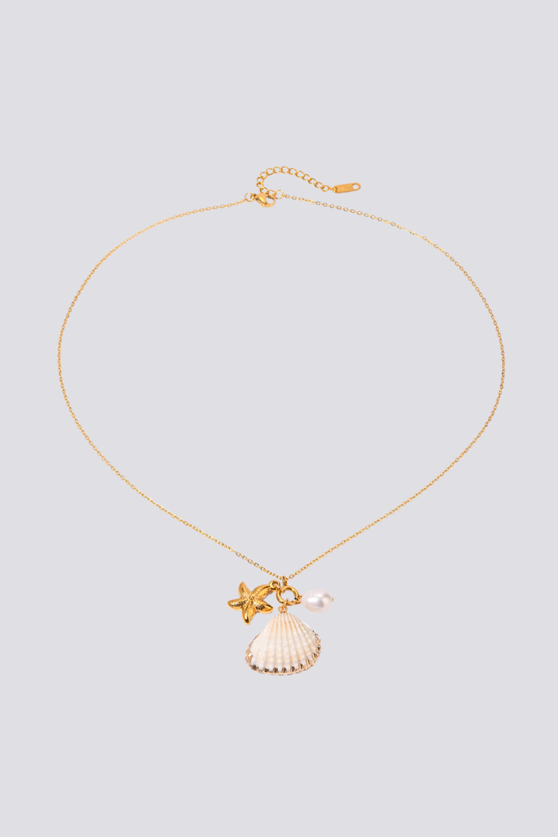 Collar de perlas, estrellas de mar y conchas Flavie
