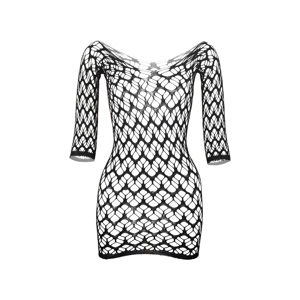 Long sleeve net v nect backless mini dress | Festival Outfits Women