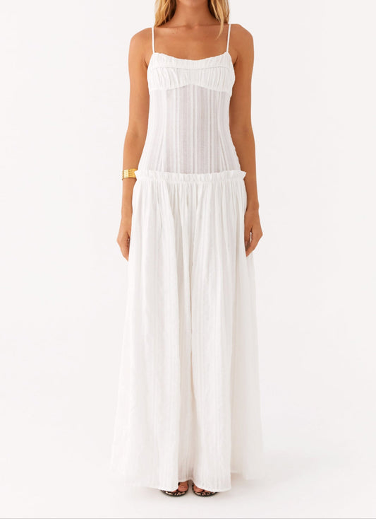 Patrizia Drop Waist Maxi Dress - Ivory
