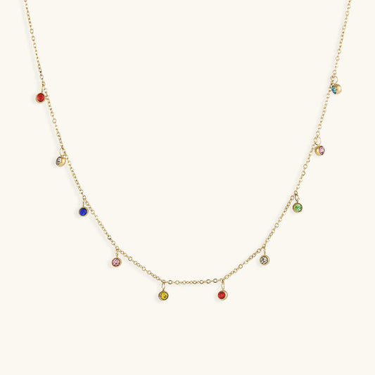 Juliet Drops - Gold Gemstone Necklace