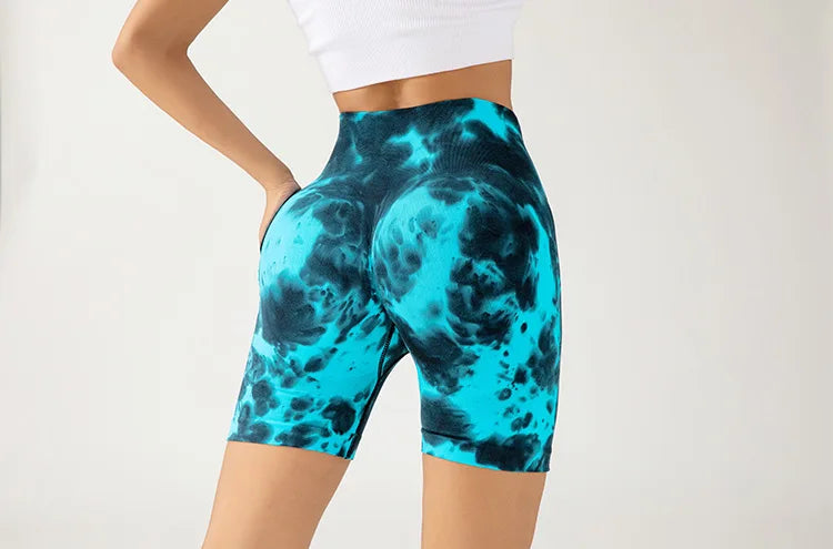 New Arrival Tie Dye Women Yoga Fitness Sexy Sports Short