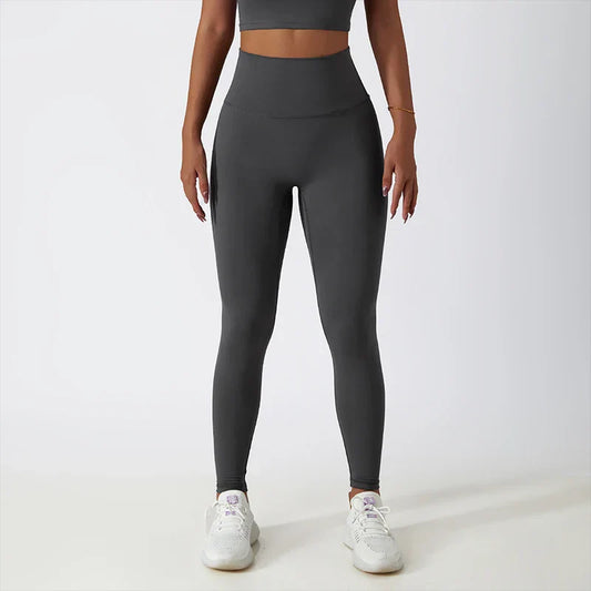 New High Waist Belly Lifting Buttocks Fitness Pants Women's Gym Running Breathable Sports Leggings