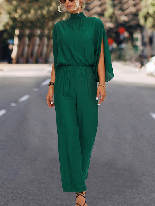 Spring Summer Women Clothing Stand Collar Jumpsuit