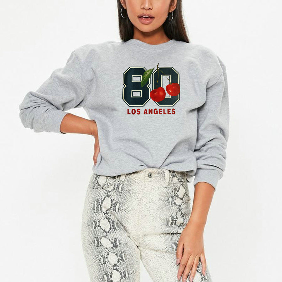 Street Hipster off Shoulder Loose round Neck Long Sleeve Sweatshirt Casual Women Clothing Autumn Winter