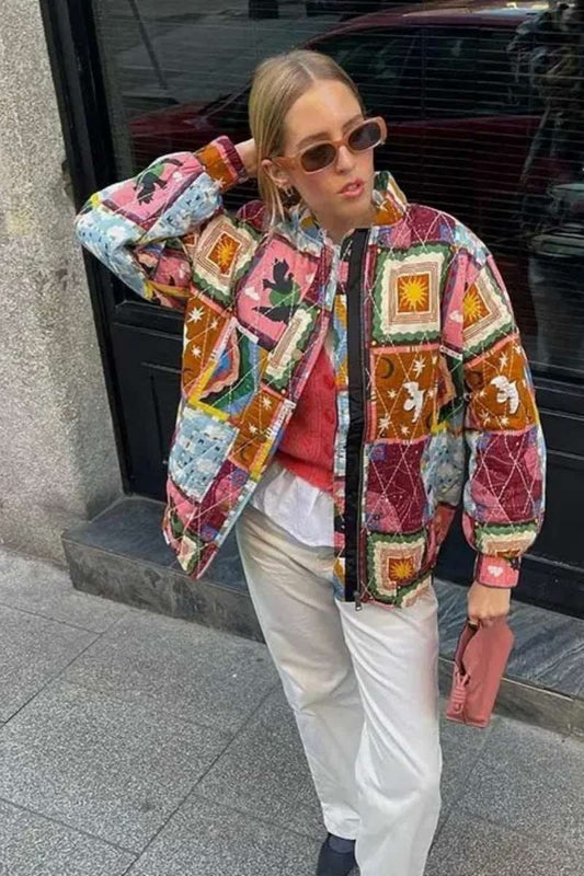 Chaqueta con estampado vintage